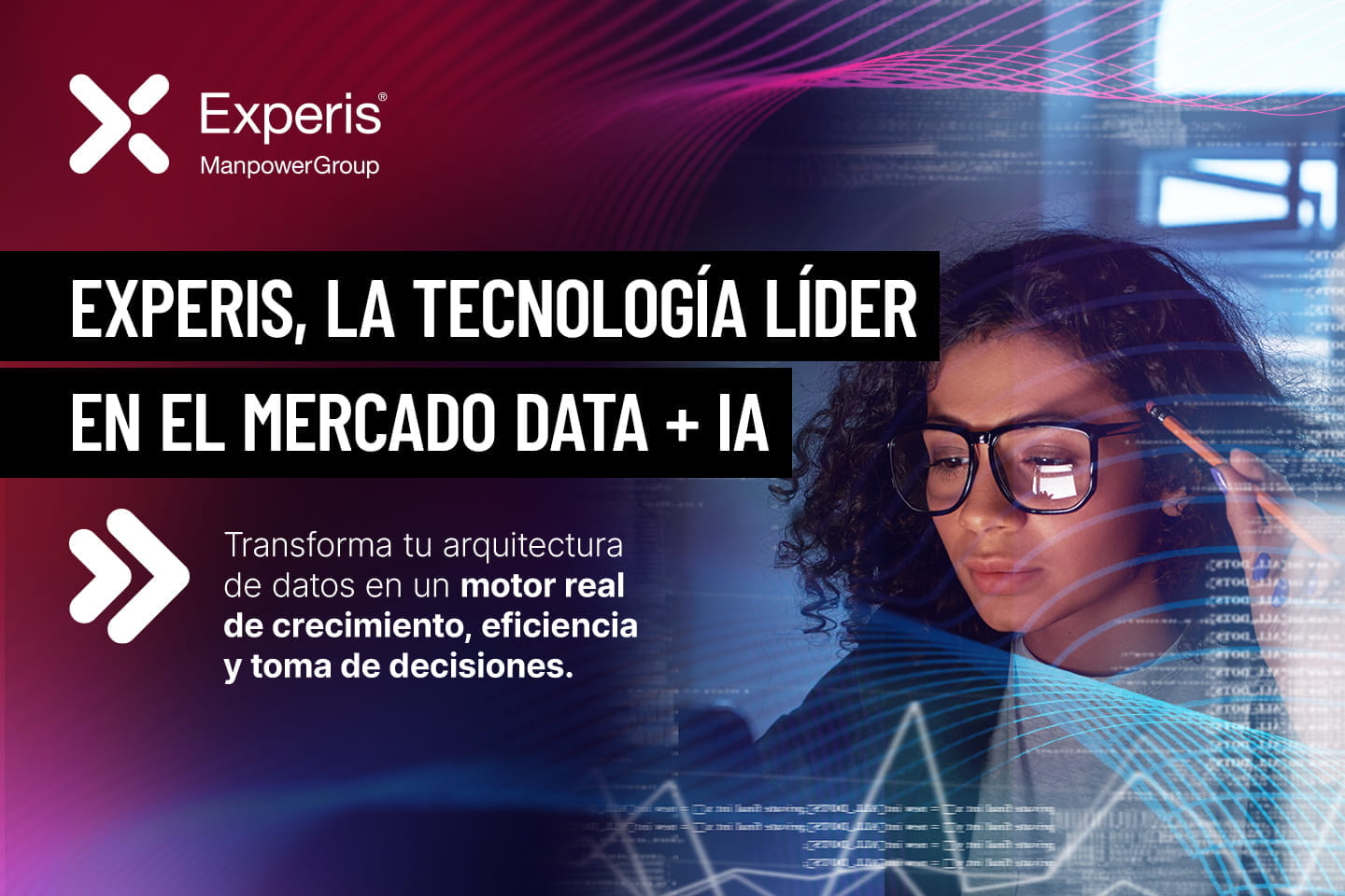 banner de experis sobre la tecnología líder en el mercado